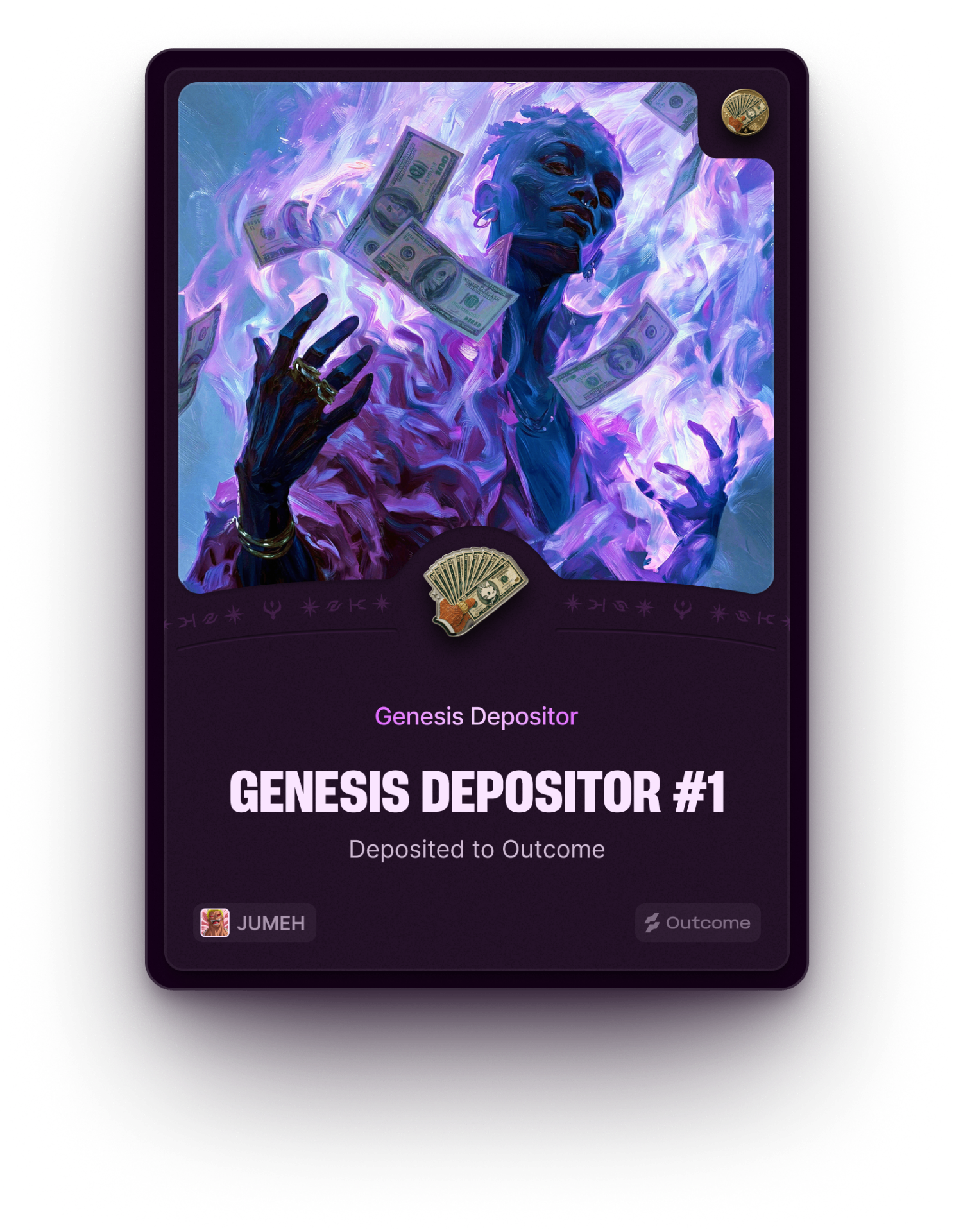 Genesis Depositor #1 — Deposited to Outcome